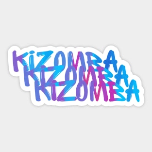 Dynamic Kizomba in blue Sticker